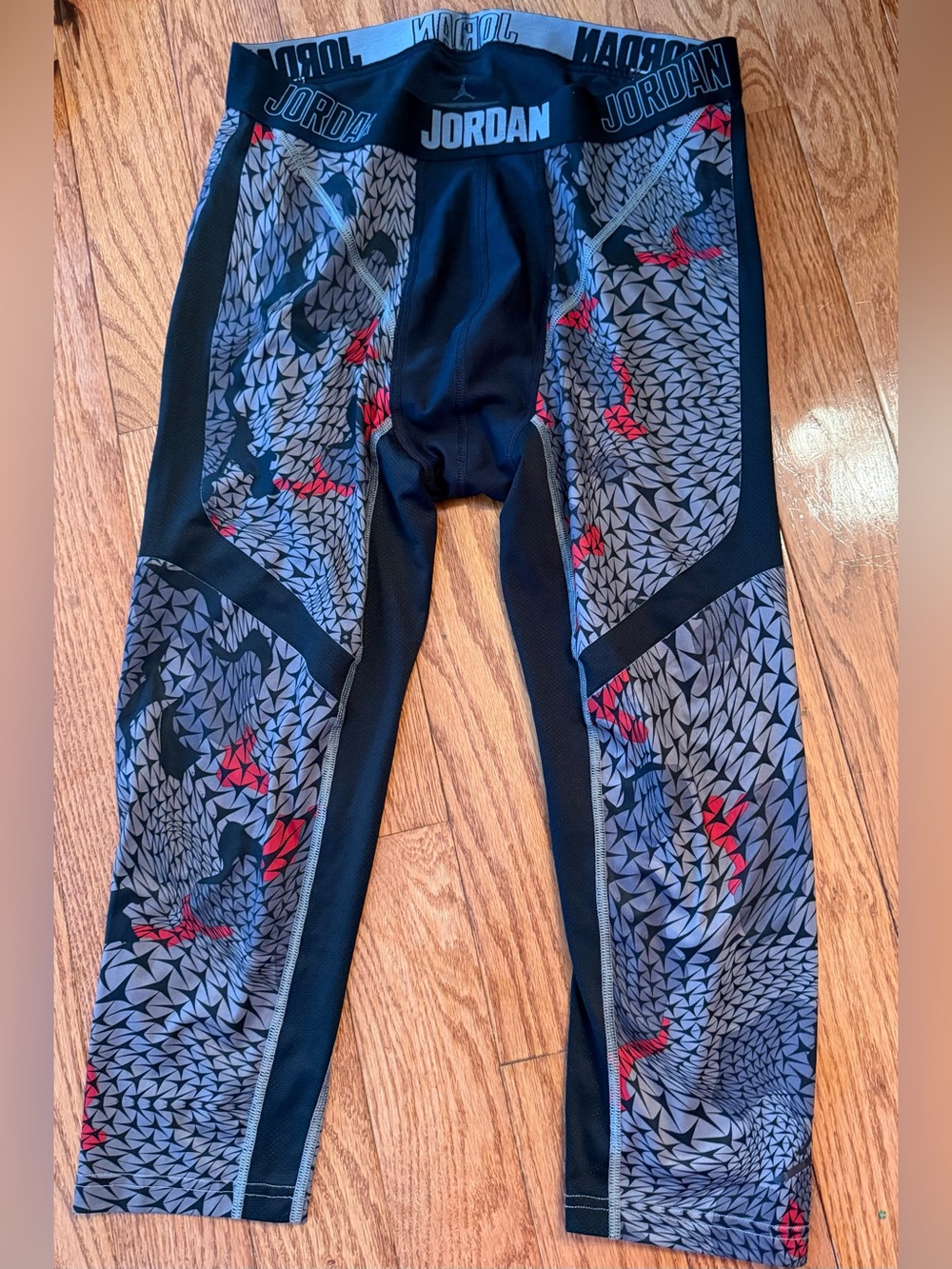 Jordan Training Compression Basketball Tights Mens 3XL Pants Black Gray & Red